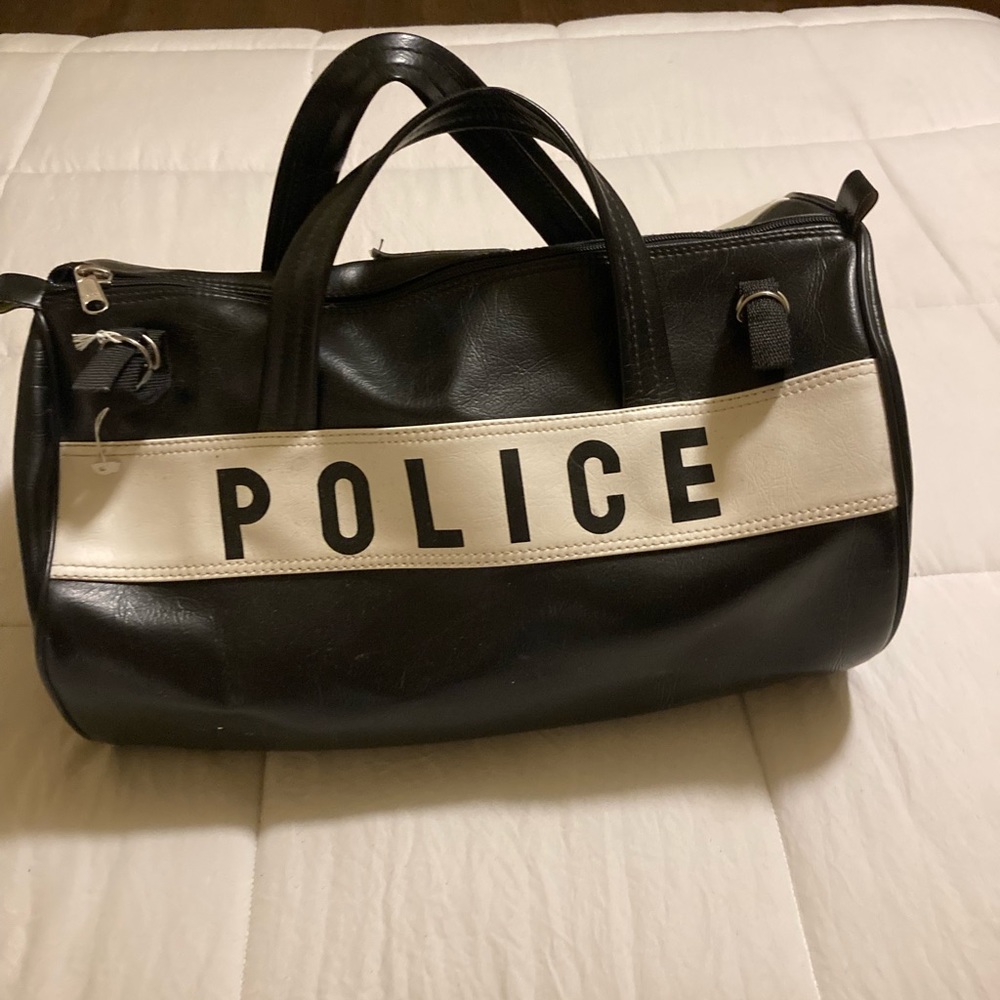 60’s inspired police gym bag